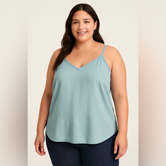 LOFT Tops - Loft Plus Lyocell Cami Tank Top Blue Size 20W | Soft Lightweight Chambray Look